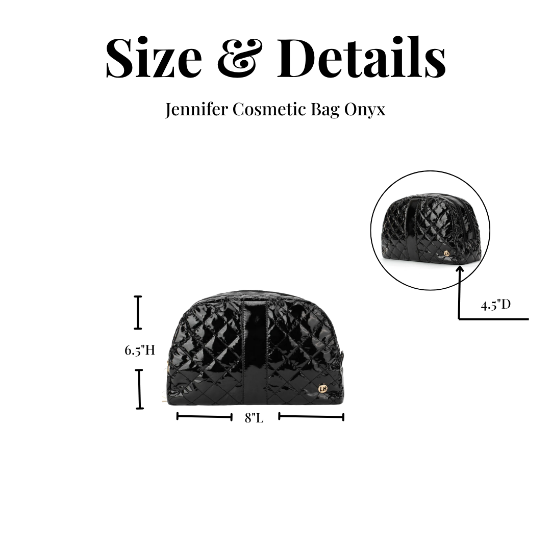 Cosmetic Makeup Bag Travel Pouch Black Onyx