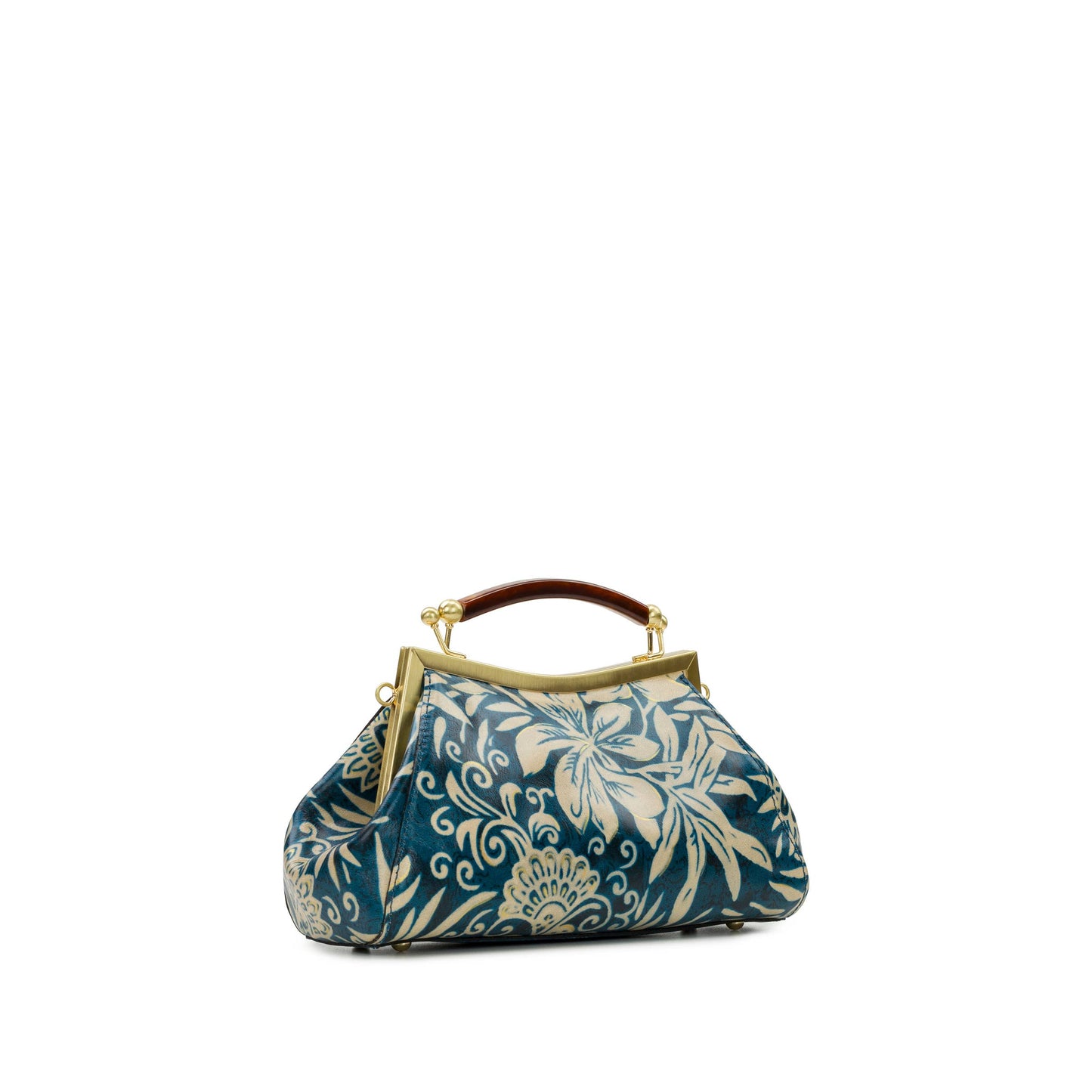 Patricia Nash Kelmscott Frame Satchel - Greek Floral