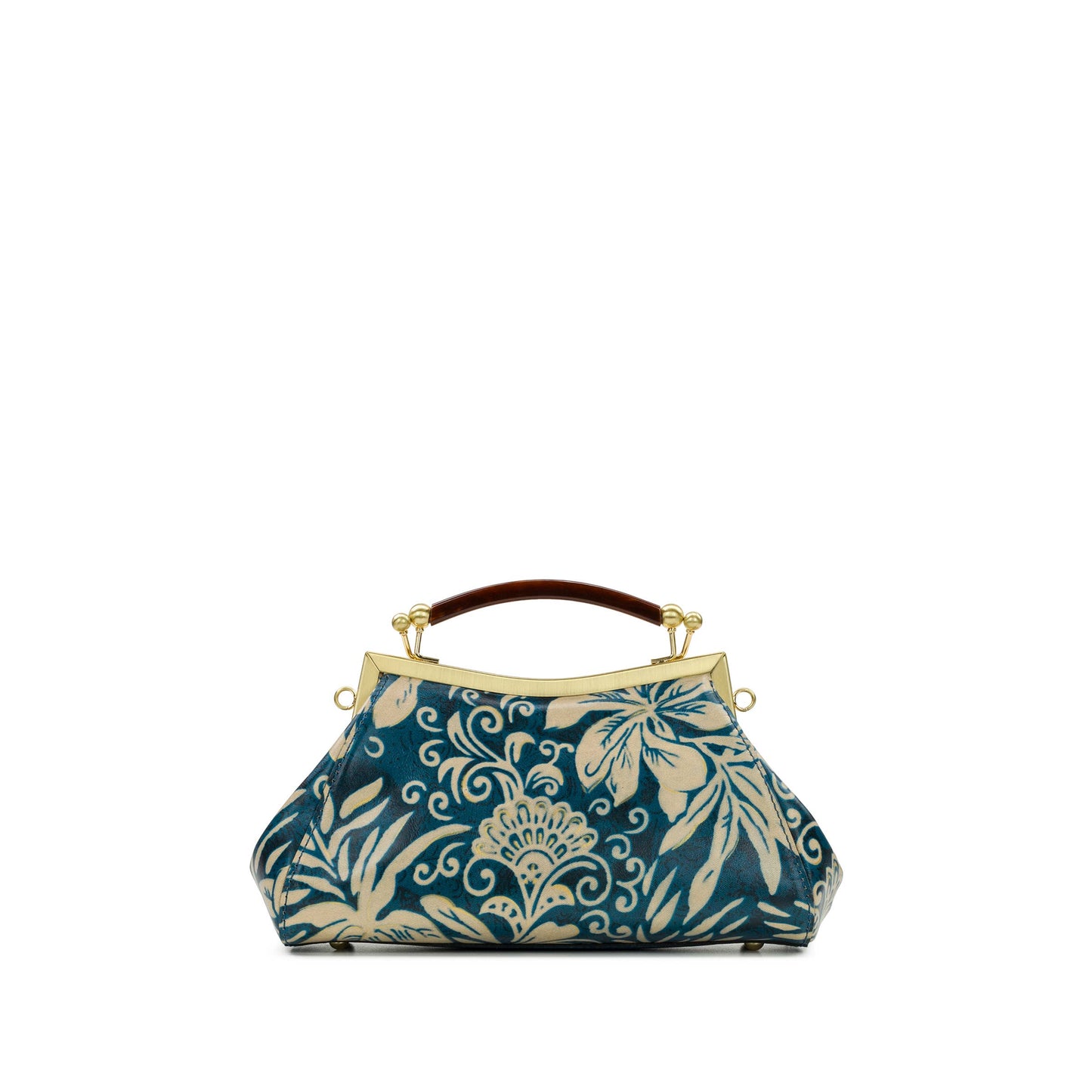 Patricia Nash Kelmscott Frame Satchel - Greek Floral