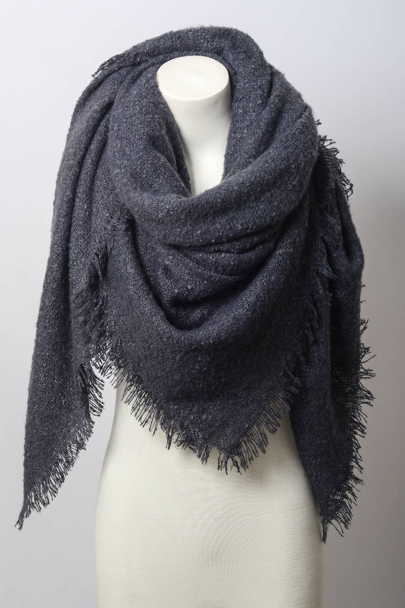 Cozy Mohair Square Scarf – Openwork Blanket Wrap ❄️🧶