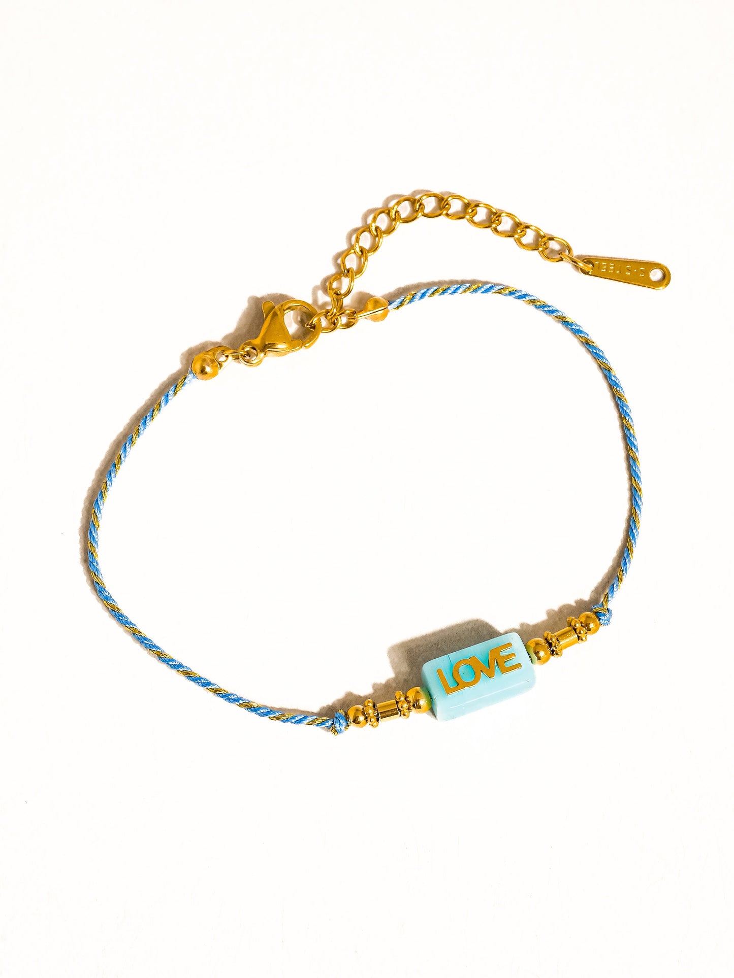 Sunkiss 18K Gold Non-Tarnish Love Braided Bracelet