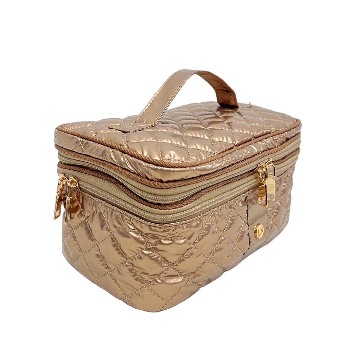 Cosmetic Diamond Glambox Makeup Bag Copper Penny 