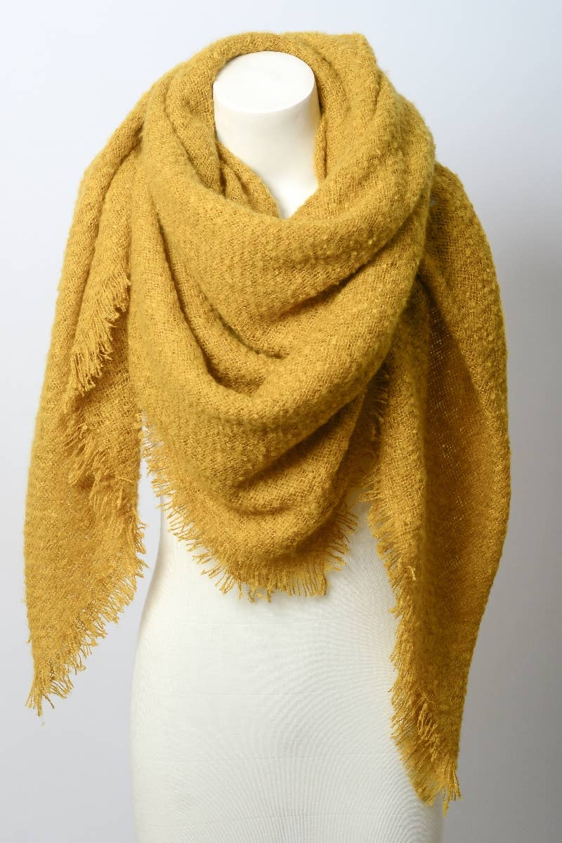 Cozy Mohair Square Scarf – Openwork Blanket Wrap ❄️🧶