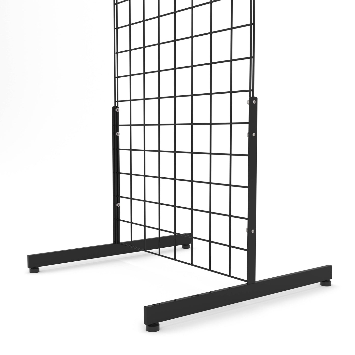 Black Grid Display Panels with T Legs - (3) Panels 2'X6’