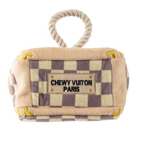 Checker Chewy Vuiton Trunk - Activity House Burrow Dog Toy