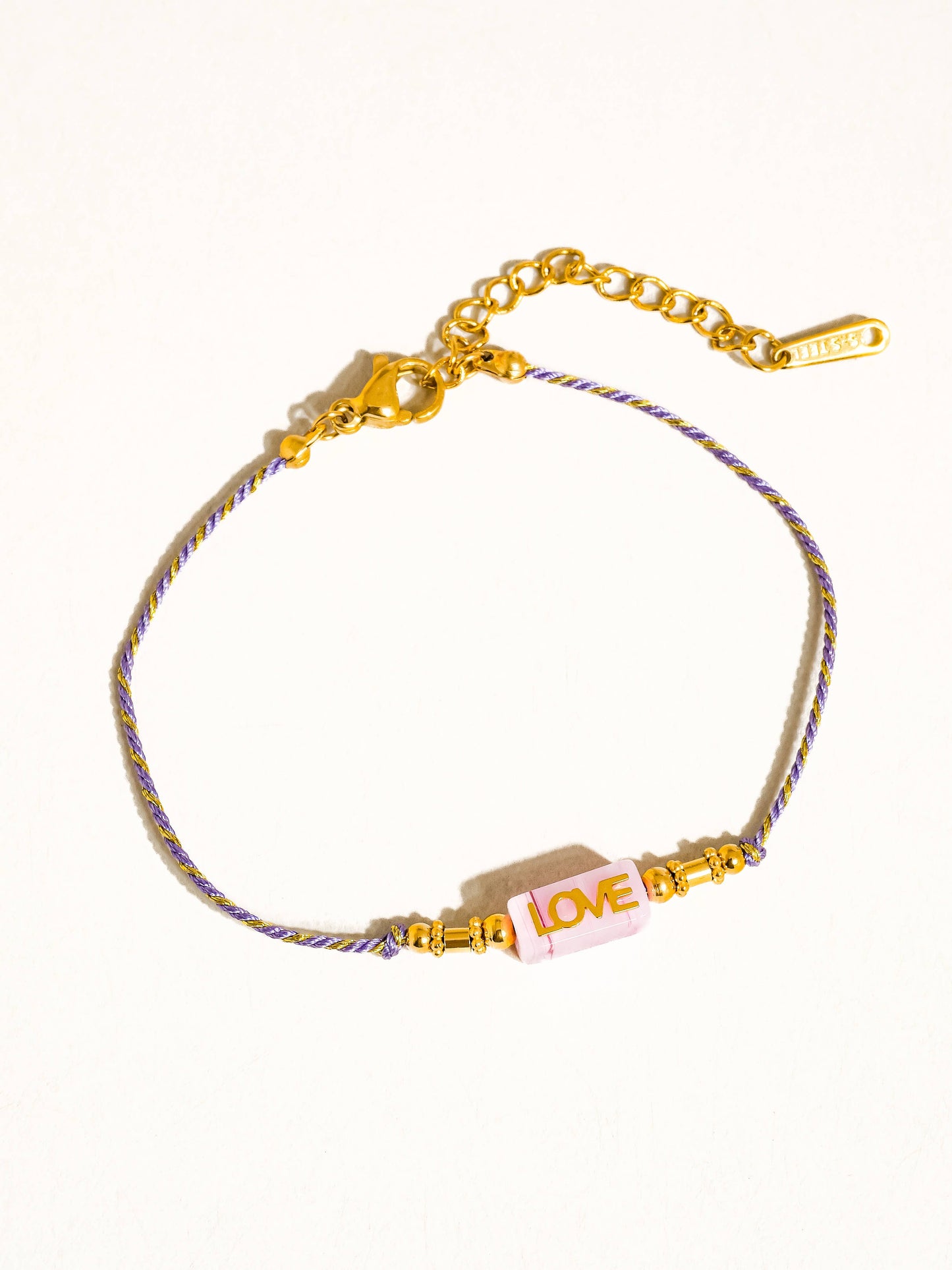 Sunkiss 18K Gold Non-Tarnish Love Braided Bracelet
