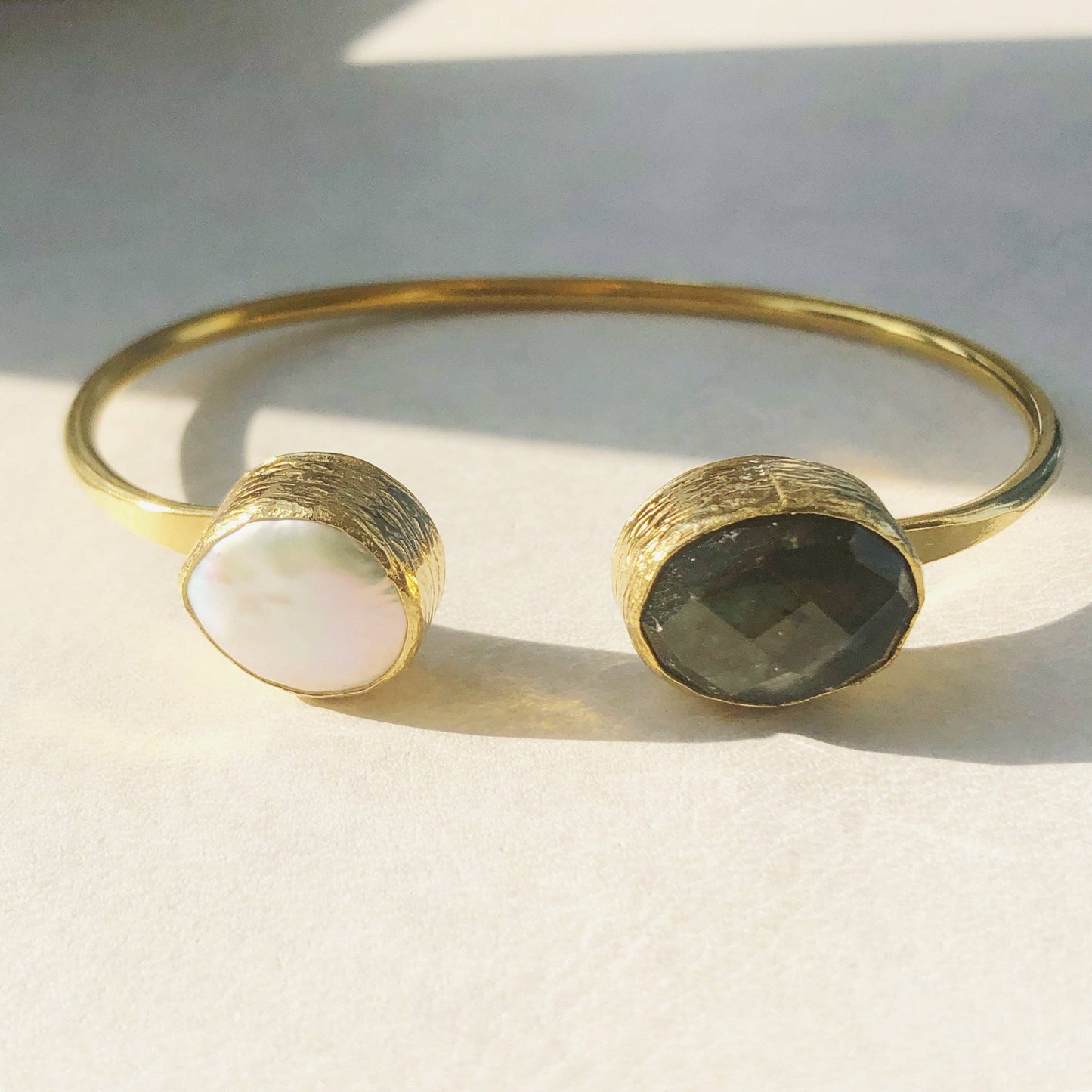 CORE | 2-STONE OPEN BANGLE