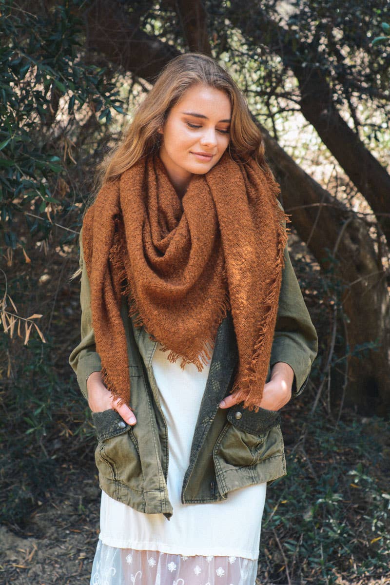 Cozy Mohair Square Scarf – Openwork Blanket Wrap ❄️🧶