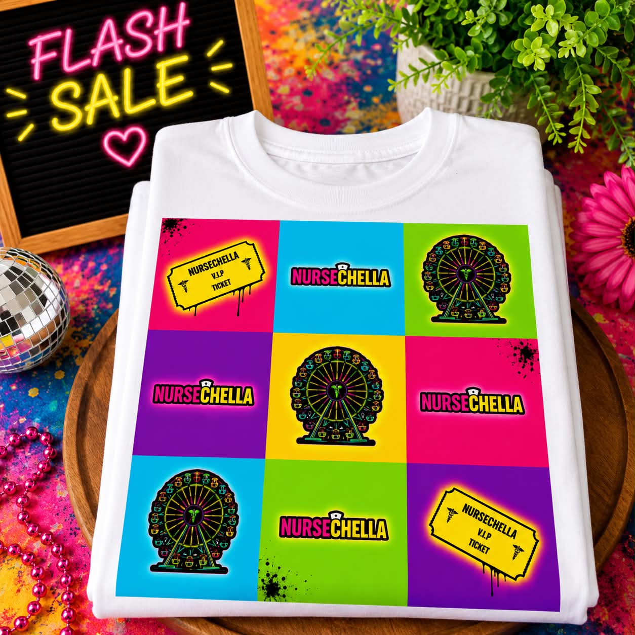NurseChella Color block T-shirt