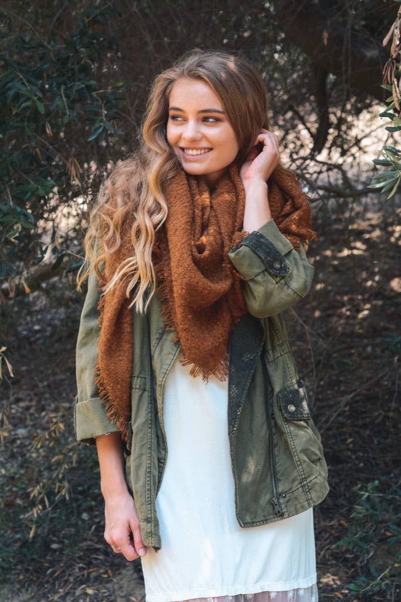 Cozy Mohair Square Scarf – Openwork Blanket Wrap ❄️🧶