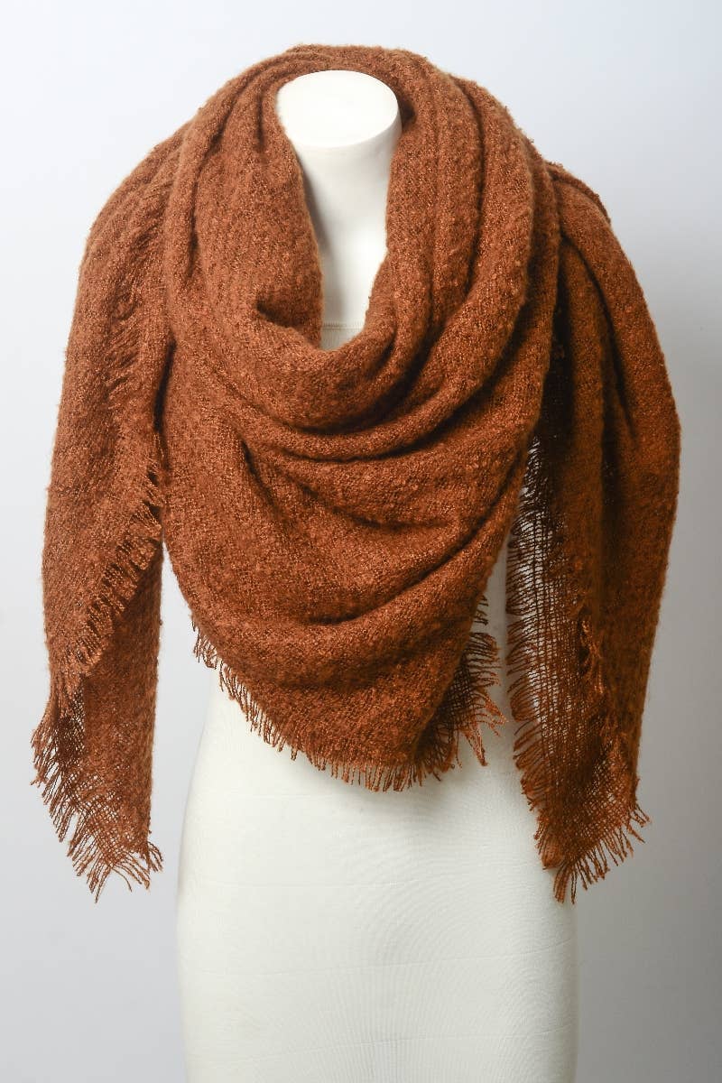 Cozy Mohair Square Scarf – Openwork Blanket Wrap ❄️🧶